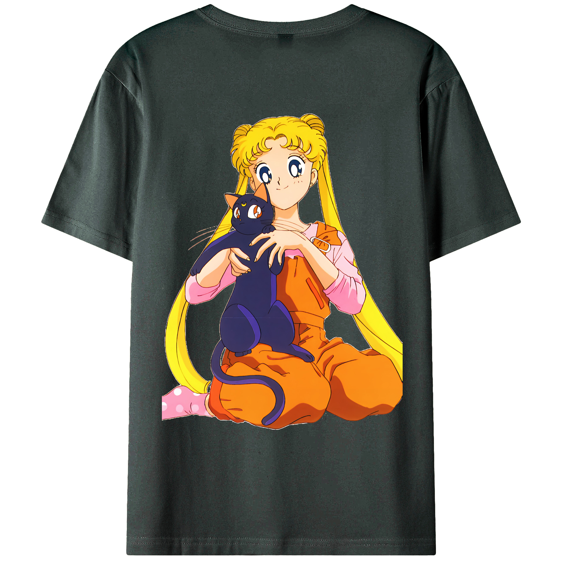 （画像用） 美少女戦士セーラームーン 愛野 美奈子 あいの みなこ Sailor Moon Aino Minako 綿100％ メンズ半袖Tシャツ（バックプリント） 通気性